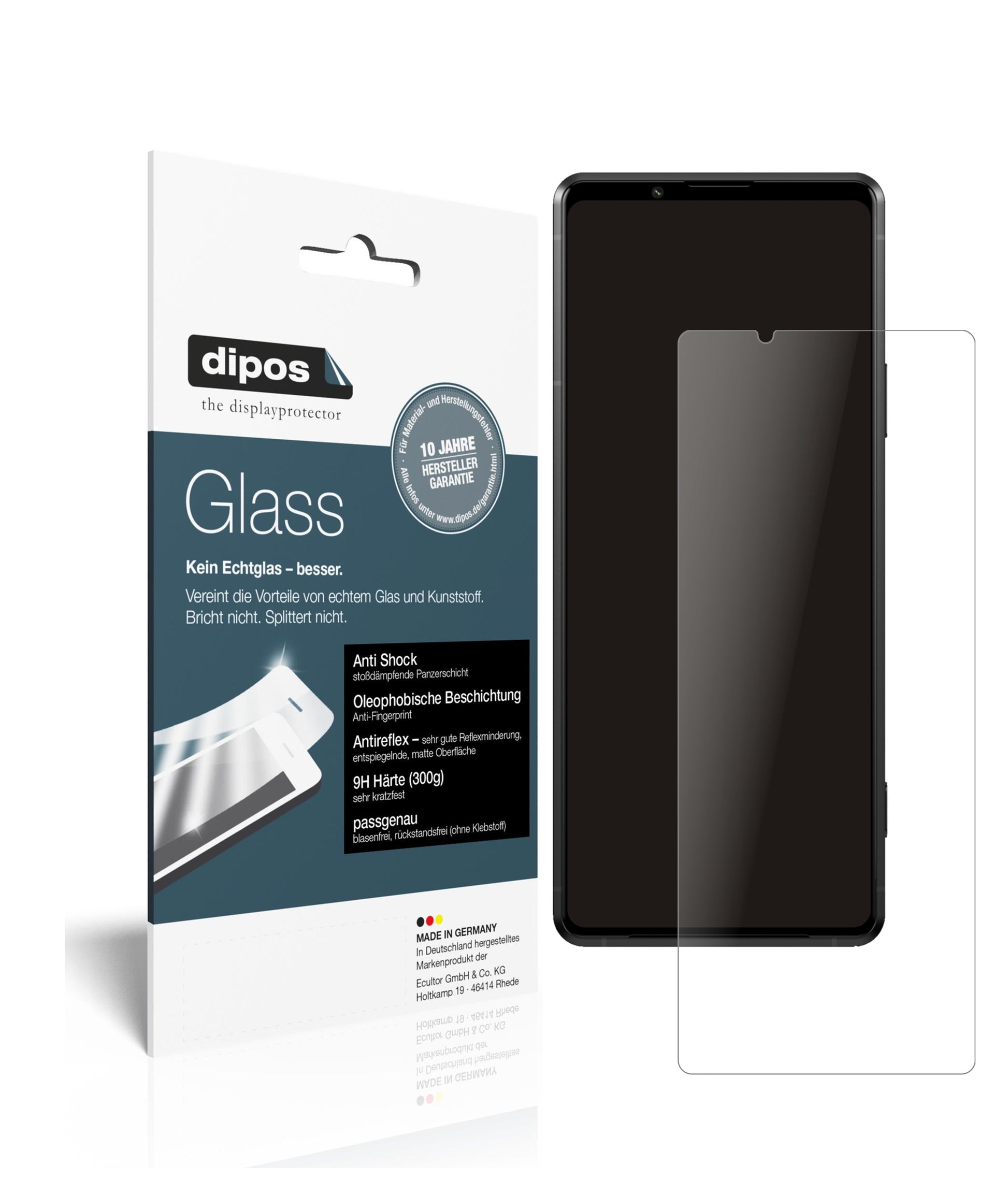Matte Displayschutzfolie von dipos passend für Sony Xperia Pro-I, 9H kratzfest und blasenfrei montiert