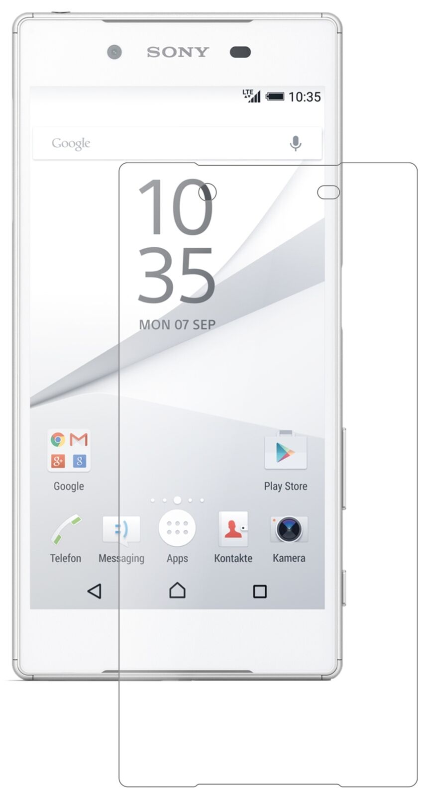 Matte Displayschutzfolie von dipos passend für Sony Xperia Z5, 9H kratzfest und blasenfrei montiert