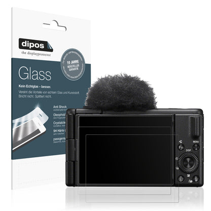 Matte Displayschutzfolie von dipos passend für Sony ZV-1 II, 9H kratzfest und blasenfrei montiert