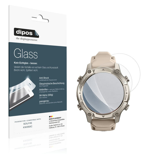 Matte Displayschutzfolie von dipos passend für SOUYIE KW350C, 9H kratzfest und blasenfrei montiert