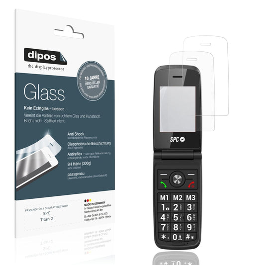 Matte Displayschutzfolie von dipos passend für SPC Titan 2, 9H kratzfest und blasenfrei montiert