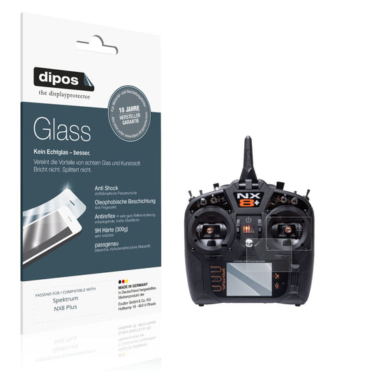 Matte Displayschutzfolie von dipos passend für Spektrum NX8 Plus, 9H kratzfest und blasenfrei montiert