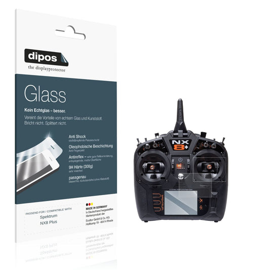 Matte Displayschutzfolie von dipos passend für Spektrum NX8 Plus, 9H kratzfest und blasenfrei montiert
