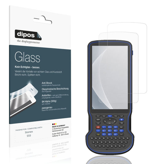 Matte Displayschutzfolie von dipos passend für Stonex S55, 9H kratzfest und blasenfrei montiert