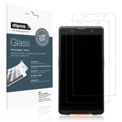 Matte Displayschutzfolie von dipos passend für sunmi P2 Lite SE, 9H kratzfest und blasenfrei montiert