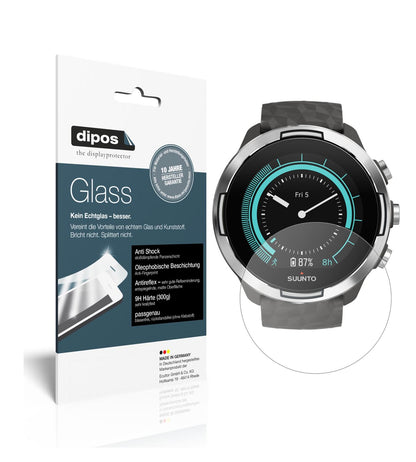 Matte Displayschutzfolie von dipos passend für Suunto 9, 9H kratzfest und blasenfrei montiert