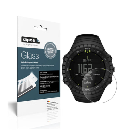 Matte Displayschutzfolie von dipos passend für Suunto Core, 9H kratzfest und blasenfrei montiert
