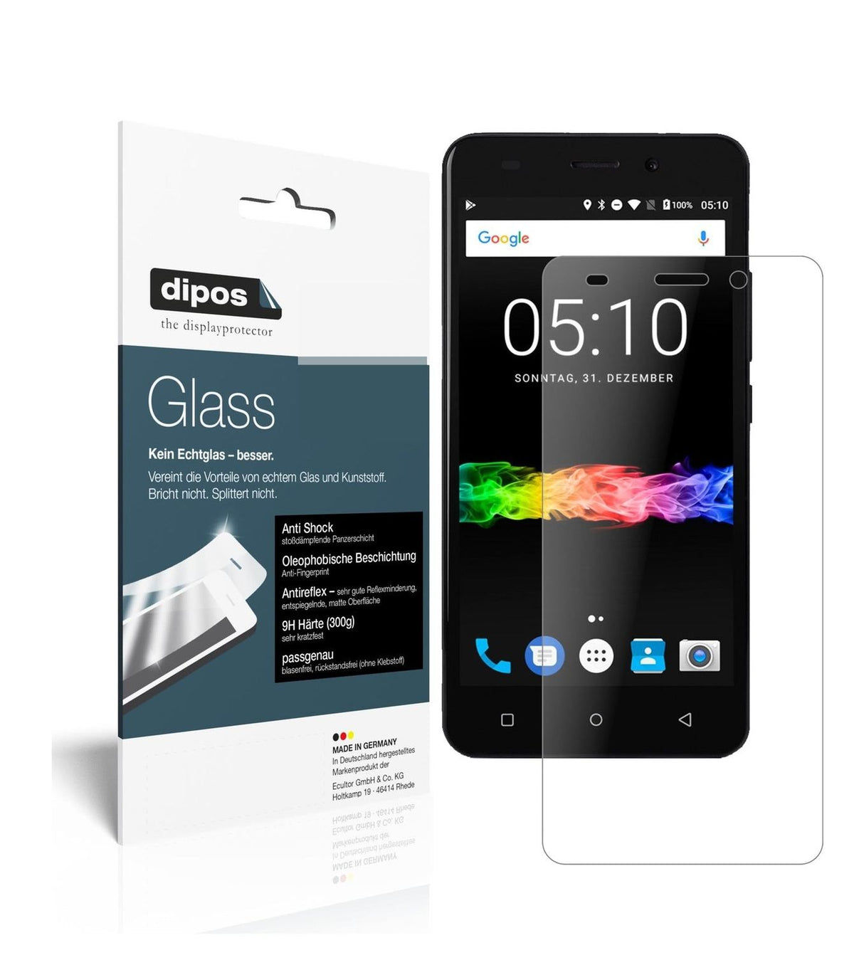 Matte Displayschutzfolie von dipos passend für Swisstone SD 510, 9H kratzfest und blasenfrei montiert