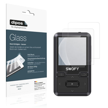 Matte Displayschutzfolie von dipos passend für SWOFY M10, 9H kratzfest und blasenfrei montiert