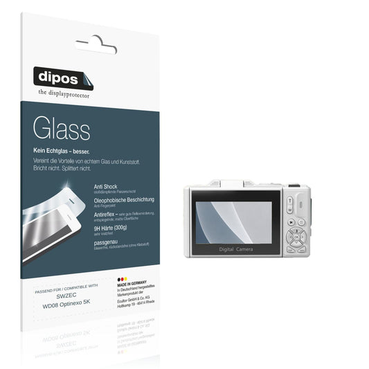 Matte Displayschutzfolie von dipos passend für SWZEC WD08 Optinexo 5K, 9H kratzfest und blasenfrei montiert