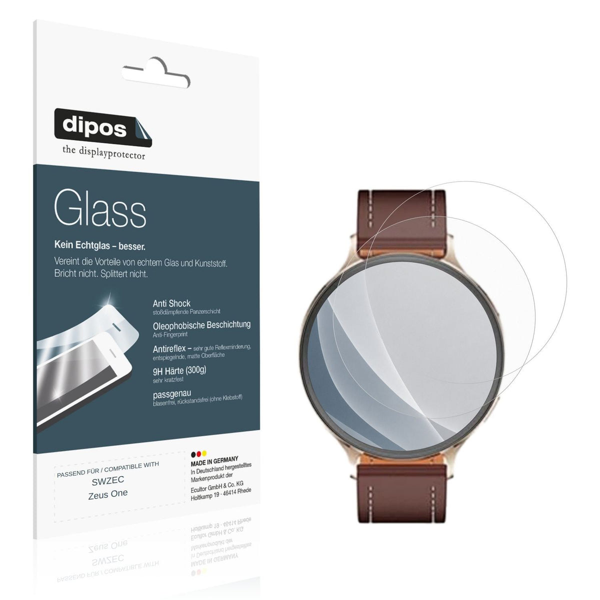 Matte Displayschutzfolie von dipos passend für SWZEC Zeus One, 9H kratzfest und blasenfrei montiert