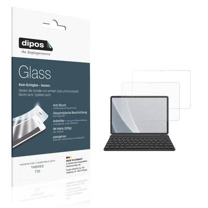 Matte Displayschutzfolie von dipos passend für TABWEE T20, 9H kratzfest und blasenfrei montiert