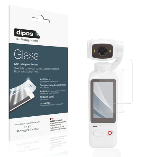 Matte Displayschutzfolie von dipos passend für Tangxi 4K Vlogging Camera, 9H kratzfest und blasenfrei montiert