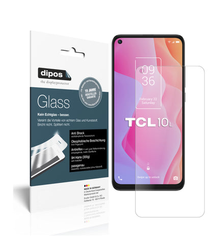 Matte Displayschutzfolie von dipos passend für TCL 10L, 9H kratzfest und blasenfrei montiert