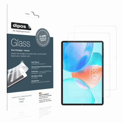 Matte Displayschutzfolie von dipos passend für Teclast P50T, 9H kratzfest und blasenfrei montiert