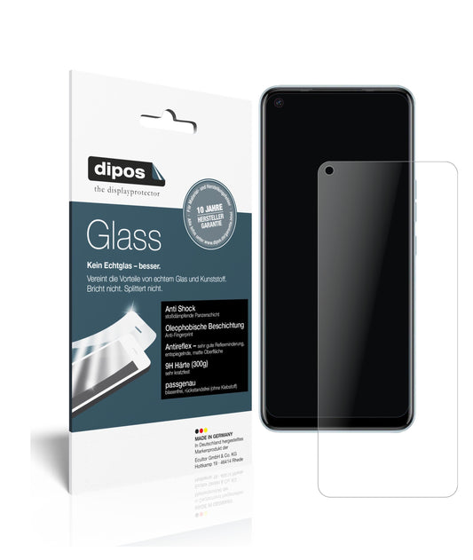 Matte Displayschutzfolie von dipos passend für Tecno Camon 16, 9H kratzfest und blasenfrei montiert