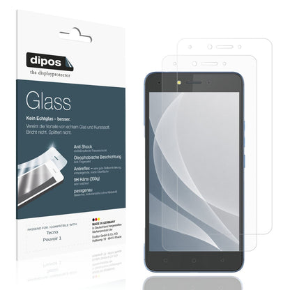 Matte Displayschutzfolie von dipos passend für Tecno Pouvoir 1, 9H kratzfest und blasenfrei montiert