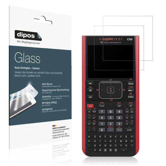 Matte Displayschutzfolie von dipos passend für Texas Instruments CX CAS II FC TI-Nspire CX II-T CAS, 9H kratzfest und blasenfrei montiert