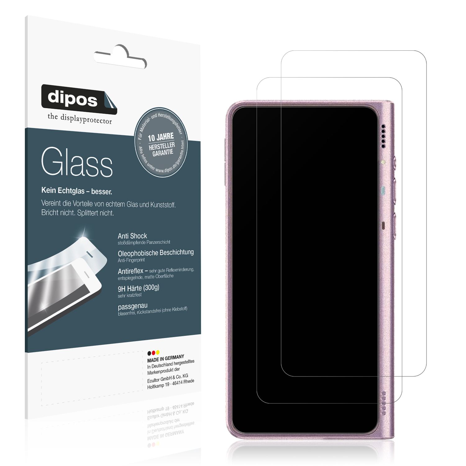 Matte Displayschutzfolie von dipos passend für Timekettle Fluentalk 1, 9H kratzfest und blasenfrei montiert