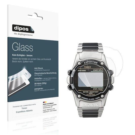 Matte Displayschutzfolie von dipos passend für Timex Expedition Atlantis, 9H kratzfest und blasenfrei montiert