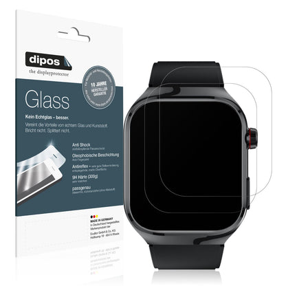Matte Displayschutzfolie von dipos passend für TK16 Smartwatch 2.04 Zoll, 9H kratzfest und blasenfrei montiert