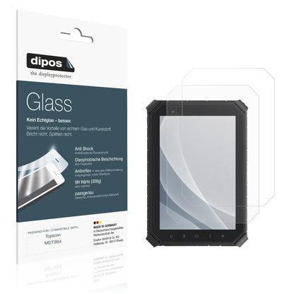 Matte Displayschutzfolie von dipos passend für Topicon MDT864, 9H kratzfest und blasenfrei montiert