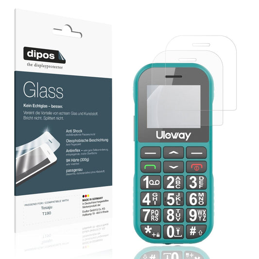 Matte Displayschutzfolie von dipos passend für Tosaju T190, 9H kratzfest und blasenfrei montiert