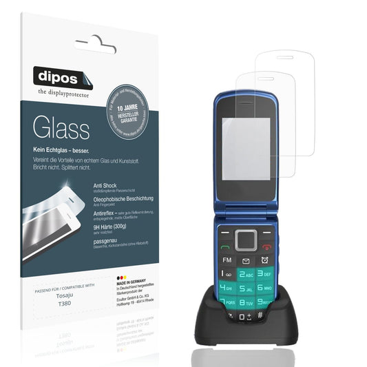Matte Displayschutzfolie von dipos passend für Tosaju T380, 9H kratzfest und blasenfrei montiert