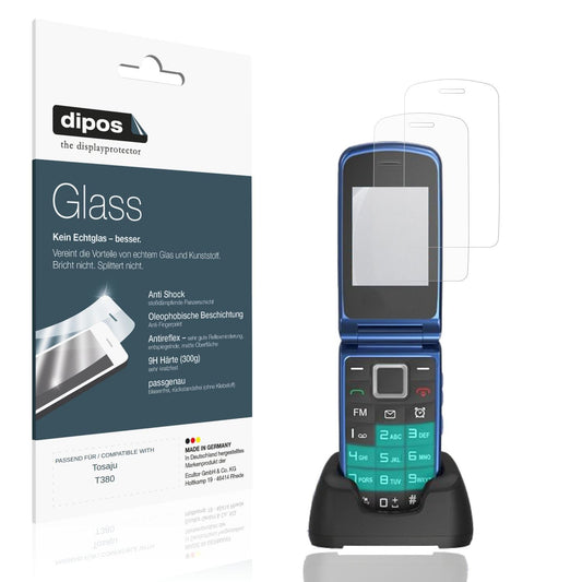 Matte Displayschutzfolie von dipos passend für Tosaju T380, 9H kratzfest und blasenfrei montiert