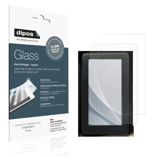 Matte Displayschutzfolie von dipos passend für TOSBARRFT T71M, 9H kratzfest und blasenfrei montiert