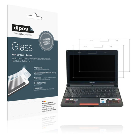 Matte Displayschutzfolie von dipos passend für Toshiba NB550D 10 Zoll, 9H kratzfest und blasenfrei montiert