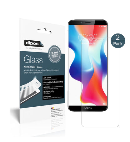 Matte Displayschutzfolie von dipos passend für TP-Link Neffos X9, 9H kratzfest und blasenfrei montiert