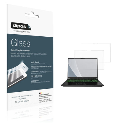 Matte Displayschutzfolie von dipos passend für TULPAR T6 V3.8.1 16 Zoll, 9H kratzfest und blasenfrei montiert