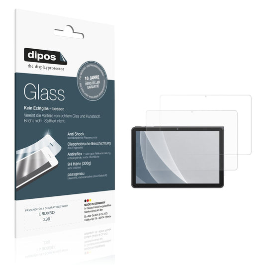 Matte Displayschutzfolie von dipos passend für UBDXBD Z30, 9H kratzfest und blasenfrei montiert