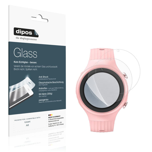 Matte Displayschutzfolie von dipos passend für Ucani A8, 9H kratzfest und blasenfrei montiert