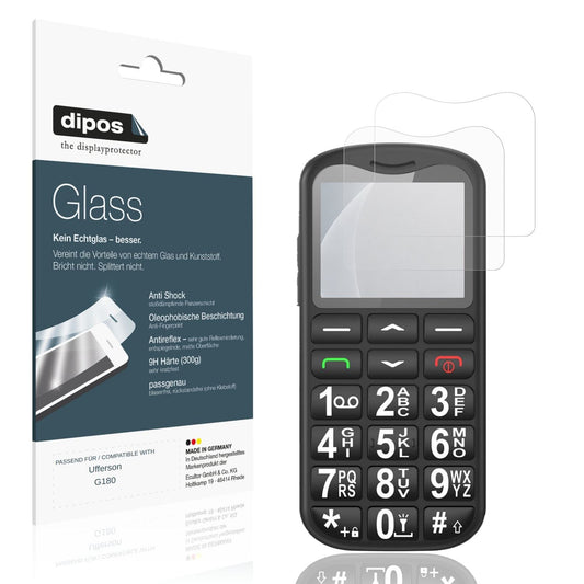 Matte Displayschutzfolie von dipos passend für Ufferson G180, 9H kratzfest und blasenfrei montiert