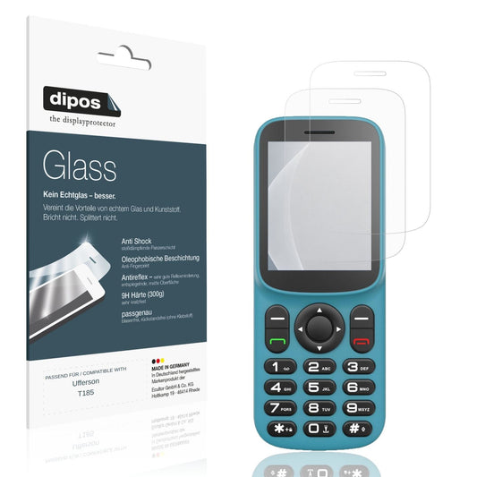 Matte Displayschutzfolie von dipos passend für Ufferson T185, 9H kratzfest und blasenfrei montiert