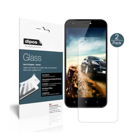 Matte Displayschutzfolie von dipos passend für Ulefone S7 Pro, 9H kratzfest und blasenfrei montiert