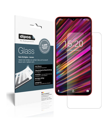 Matte Displayschutzfolie von dipos passend für Umidigi F1, 9H kratzfest und blasenfrei montiert