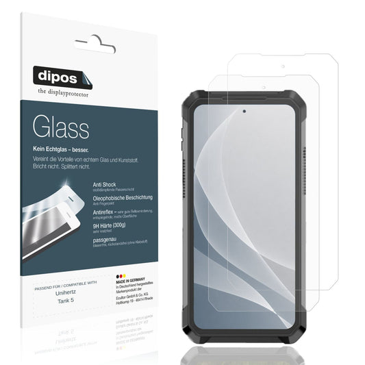 Matte Displayschutzfolie von dipos passend für Unihertz Tank 5, 9H kratzfest und blasenfrei montiert