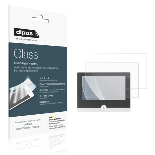 Matte Displayschutzfolie von dipos passend für URPIZY 0109 Türspion Display, 9H kratzfest und blasenfrei montiert