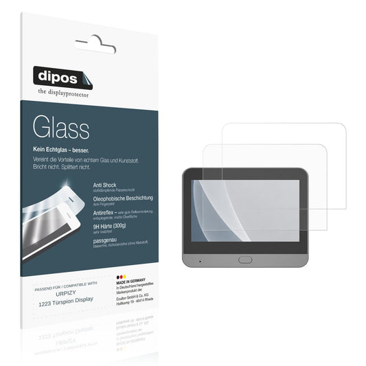Matte Displayschutzfolie von dipos passend für URPIZY 1223 Türspion Display, 9H kratzfest und blasenfrei montiert