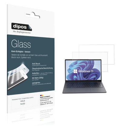 Matte Displayschutzfolie von dipos passend für VALE N150, 9H kratzfest und blasenfrei montiert