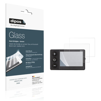 Matte Displayschutzfolie von dipos passend für VBESTLIFE S866, 9H kratzfest und blasenfrei montiert