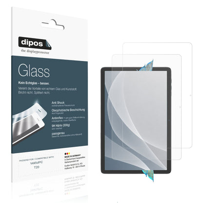 Matte Displayschutzfolie von dipos passend für VekfulPC T20, 9H kratzfest und blasenfrei montiert