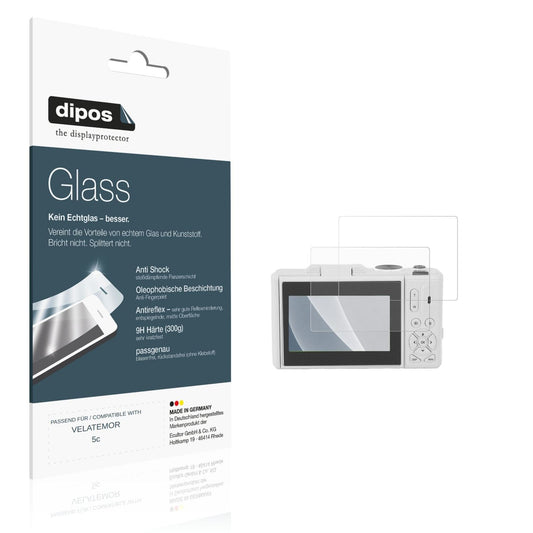 Matte Displayschutzfolie von dipos passend für VELATEMOR 5c, 9H kratzfest und blasenfrei montiert