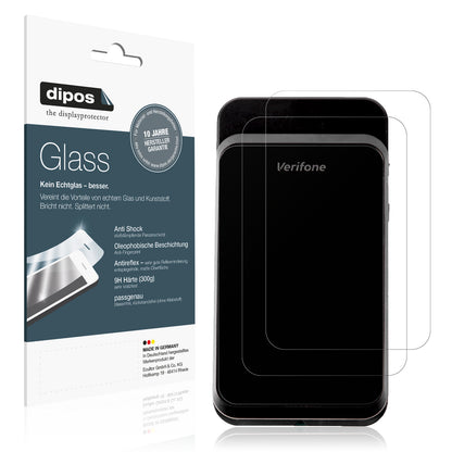Matte Displayschutzfolie von dipos passend für Verifone T650m, 9H kratzfest und blasenfrei montiert