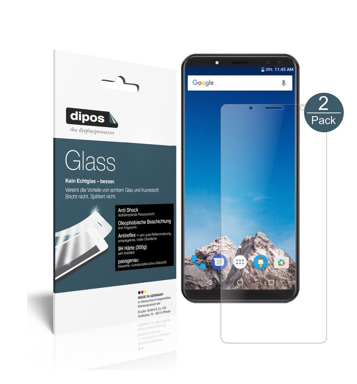 Matte Displayschutzfolie von dipos passend für Vernee X, 9H kratzfest und blasenfrei montiert