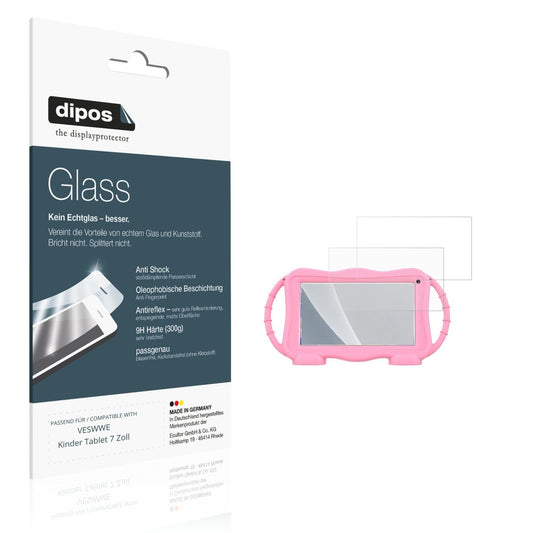 Matte Displayschutzfolie von dipos passend für VESWWE Kinder Tablet 7 Zoll, 9H kratzfest und blasenfrei montiert