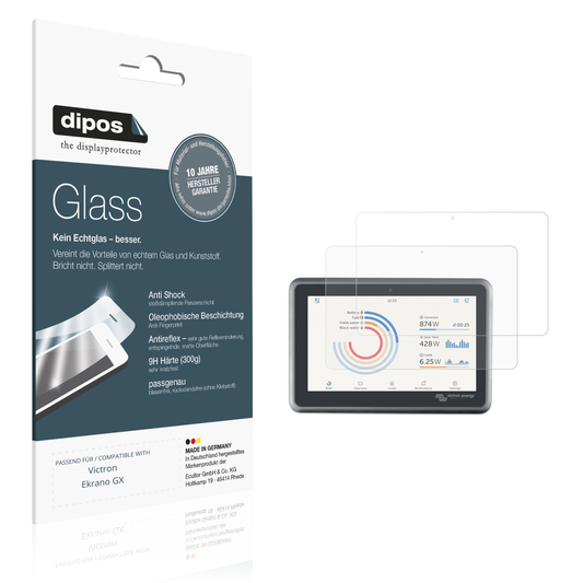 Matte Displayschutzfolie von dipos passend für Victron Ekrano GX, 9H kratzfest und blasenfrei montiert
